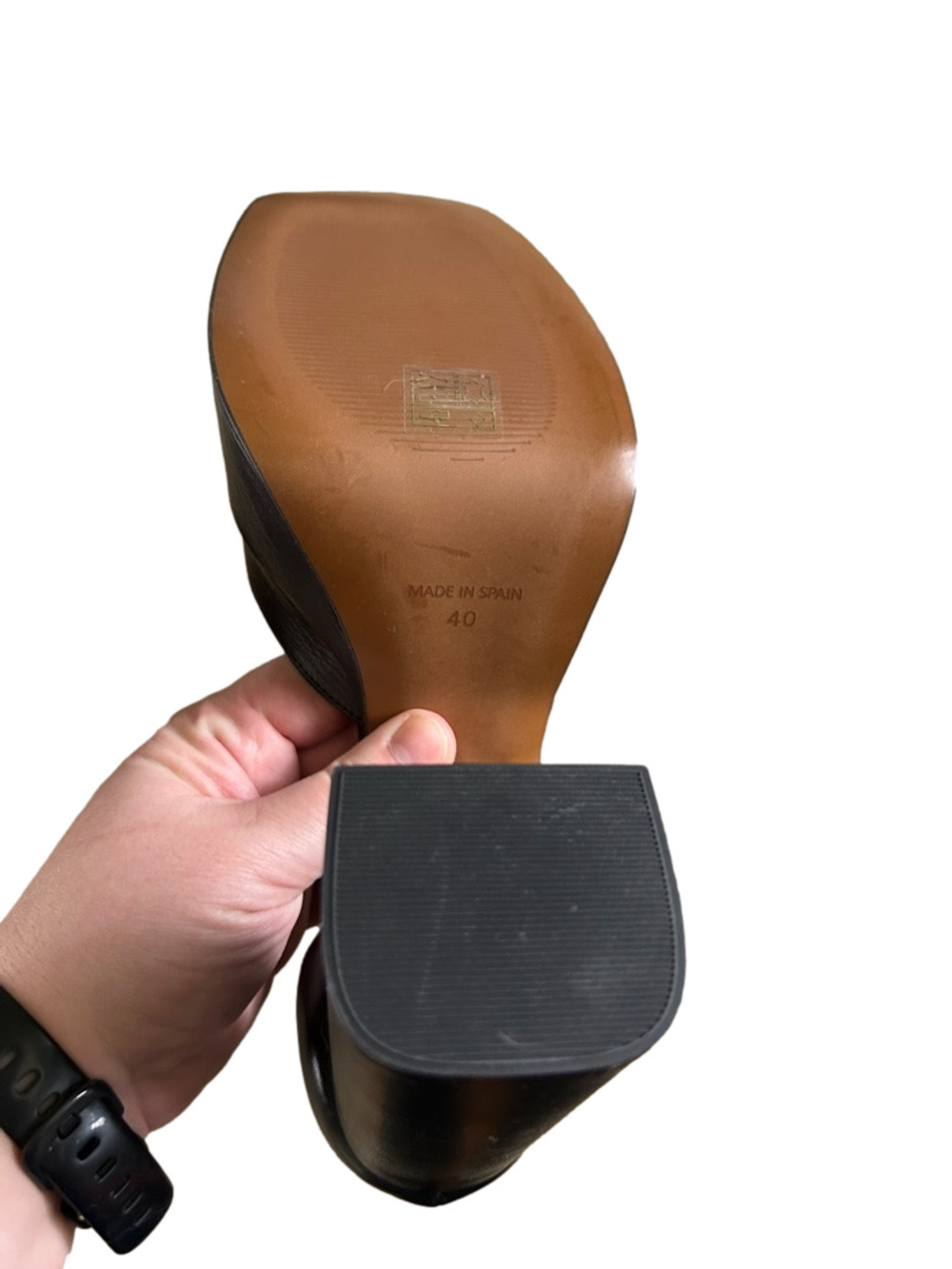 L’Intervalle Black Ankle-Strap Block Heel Pumps Size 40 - Picture 4 of 9